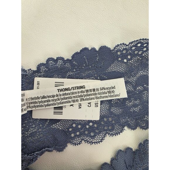 NWT Victoria's Secret Pink Womens Gray Floral Lace Thong Underwear Size S - Picture 11 of 11